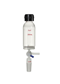 Cuve de synthèse de peptides, phase solide, alésage en T, vide