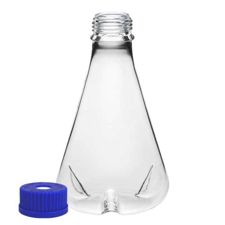 Shake Flasks, 3 Baffles, GL-Thread, Vented Caps, Borosilicate 3.3 glass
