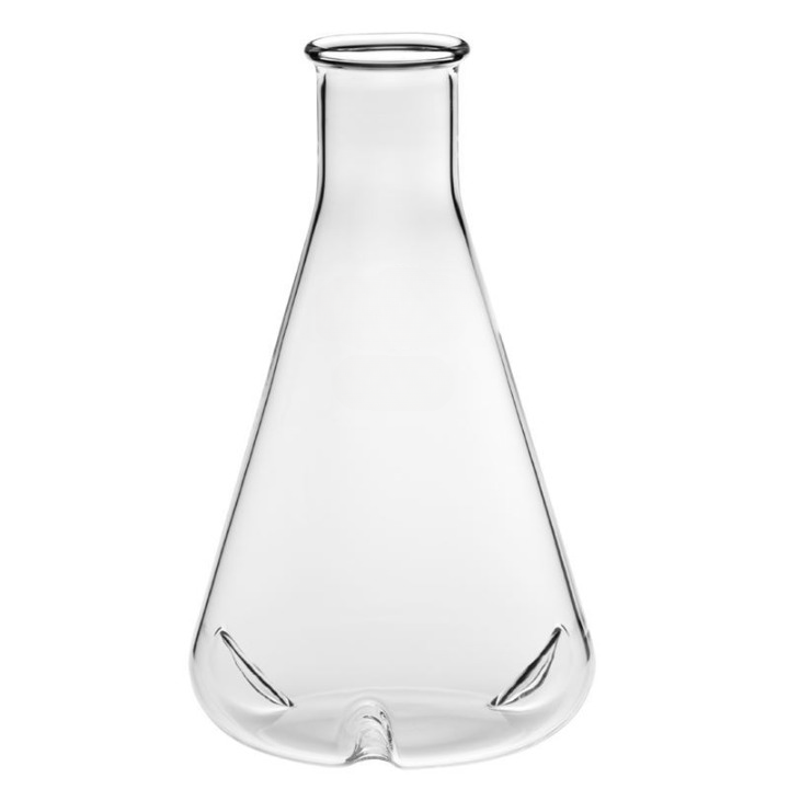 Shake Flasks, 3 Deep Baffles, Reinforced Top, Borosilicate 3.3 glass
