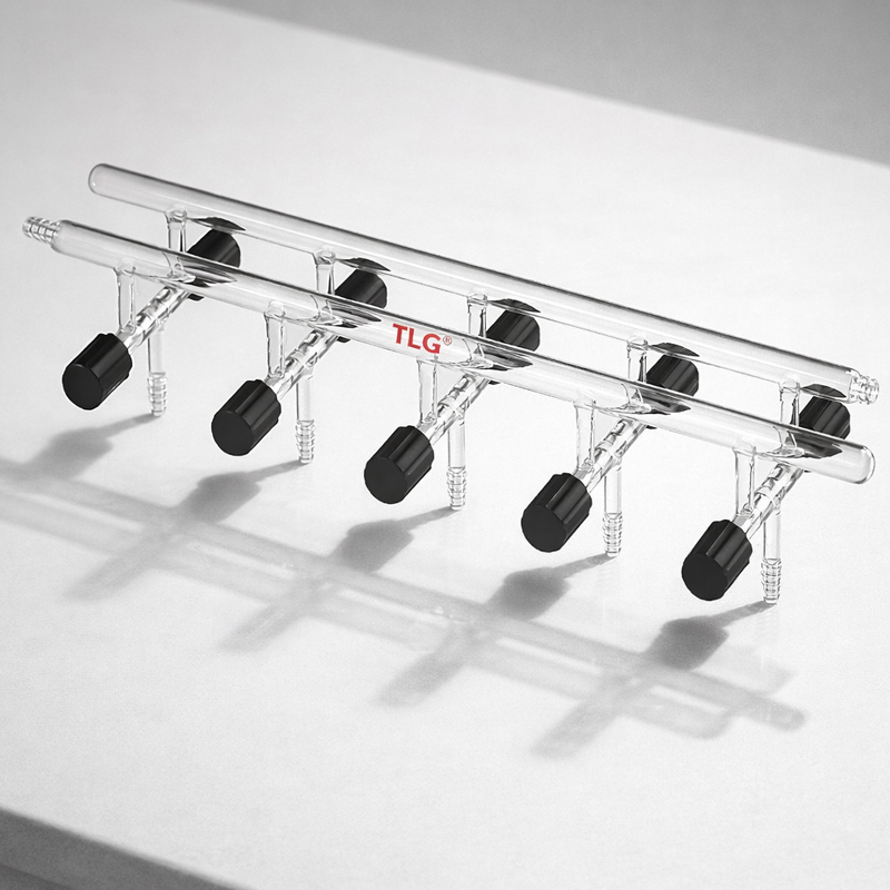 Manifold, Vacuum/Inert Gas, Double, With Front-Left & Rear-Right