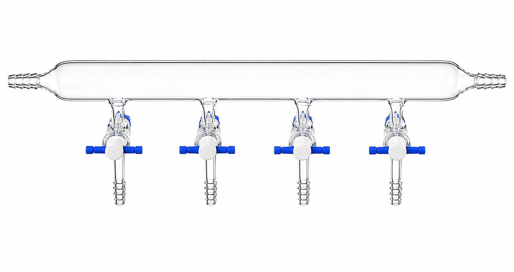 Vacuum Manifold, Teflon® Stopcocks, Hose Connection At Both Ends