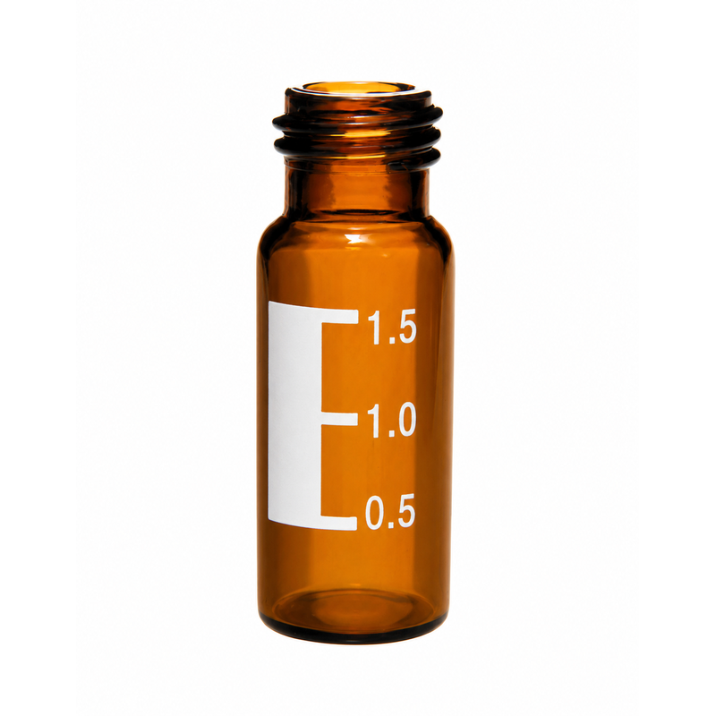 Flacons à filetage 13-425 à vis ambrée, 4 ml, avec spot