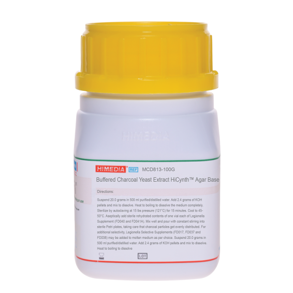 Buffered Charcoal Yeast Extract HiCynthâ„¢ Agar Base 100G