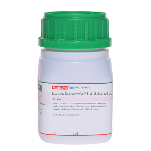 Sabouraud Dextrose HiVegâ„¢ Broth (Sabouraud Liquid HiVegâ„¢ Medium) 100G