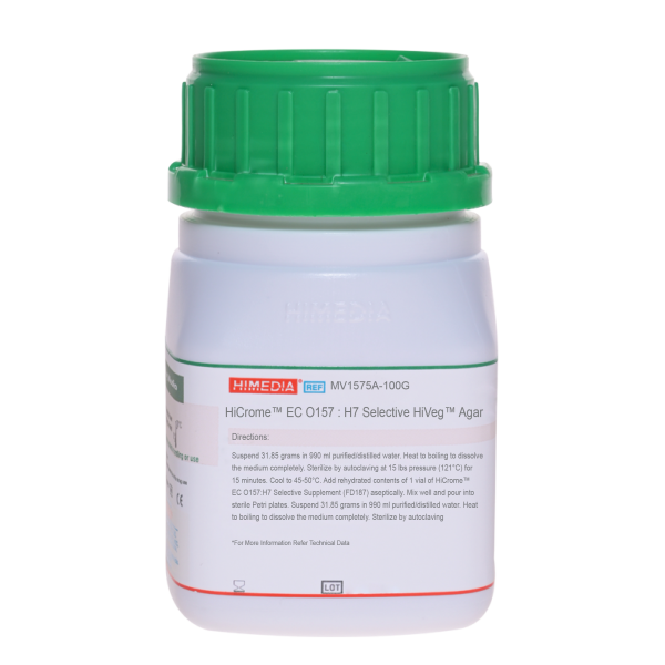 HiCromeâ„¢ EC O157 : H7 Selective HiVegâ„¢ Agar Base, Modified 100G