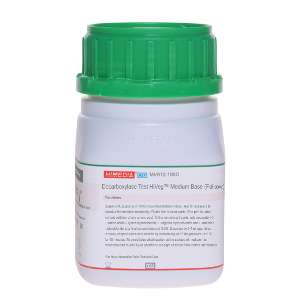 Decarboxylase Test HiVegâ„¢ Medium Base (Falkow) 100G